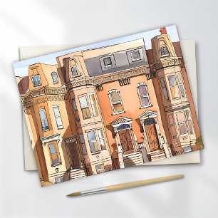 Carte Postale Pierres de repère esquissées   Tableau de Boston S
