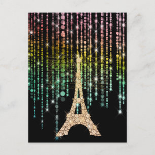 Carte Postale Pierres en or Tour Eiffel