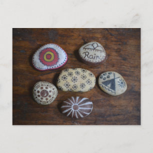Carte Postale Pierres peintes d'art populaire