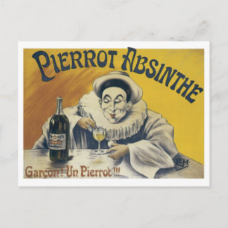 Carte Postale Pierrot Absinthe