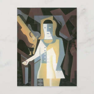 Carte Postale Pierrot par Juan Gris