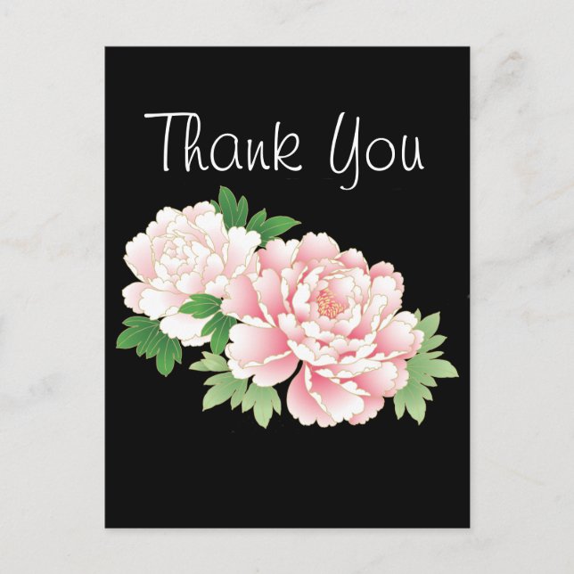 Carte Postale Pies roses Japonais Floral Kimono (Devant)