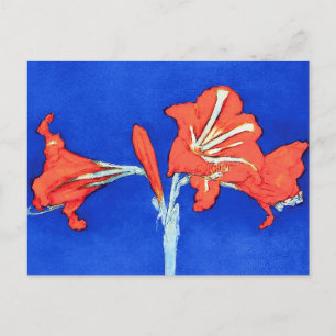 Carte Postale Piet Mondrian - Peinture de fleurs d'art fin Amary