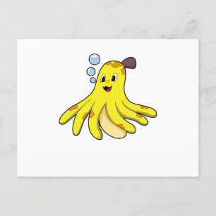 Carte Postale Pieuvre comme banane