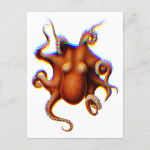 Carte Postale Pieuvre géante Frangée