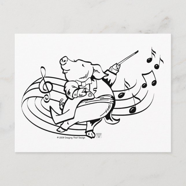 Carte Postale Pig Maestro (Devant)