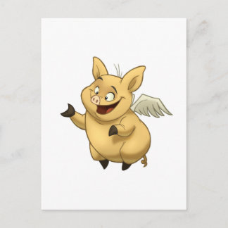 Carte postale Pig Volant