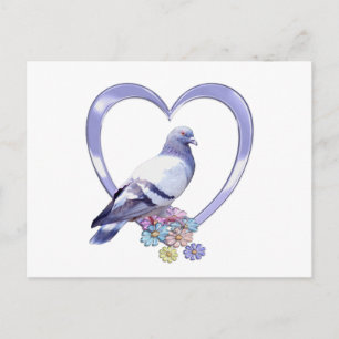 Carte Postale Pigeon dans le coeur