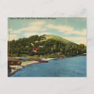Carte Postale Pigeon Hill et Yacht Club, Muskegon, Michigan