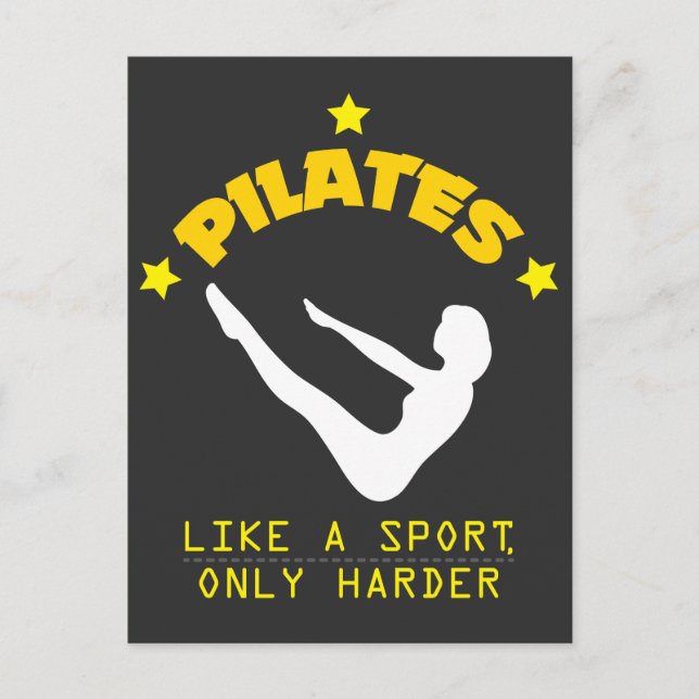 Carte Postale Pilates Comme Un Sport, Mais Contrologie Plus Drôl (Devant)