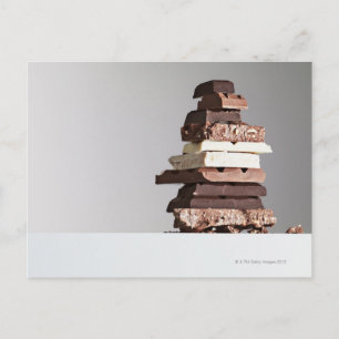 Carte Postale Pile de barres chocolatées
