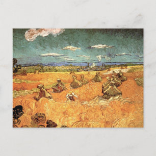 Carte Postale Pile de blé avec faucheuse par Vincent van Gogh