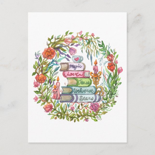 Carte Postale Pile de livres (Devant)