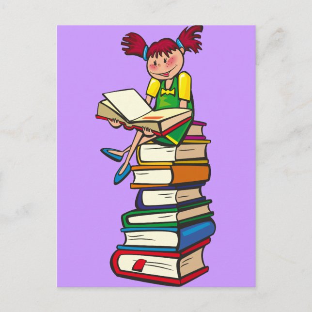 Carte Postale Pile de livres (Devant)