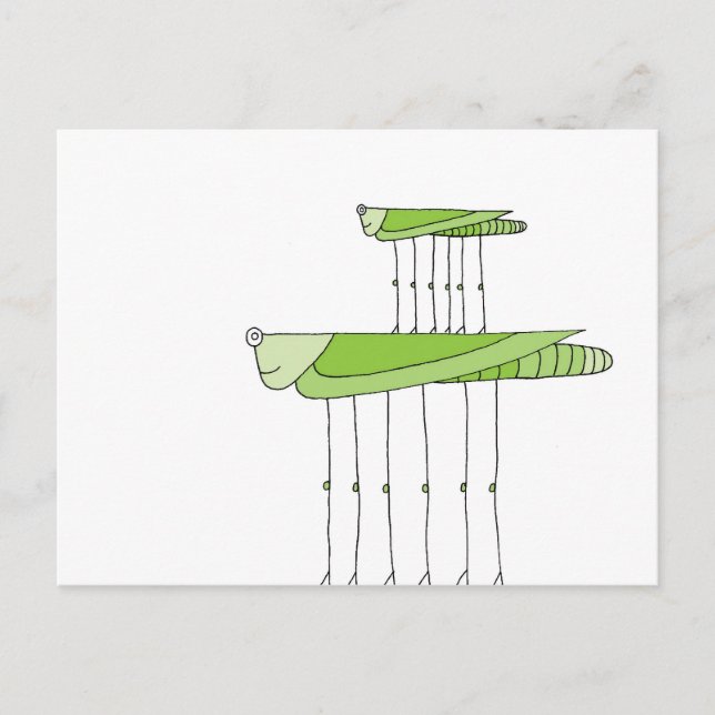 Carte Postale Pile de sauterelles (Devant)