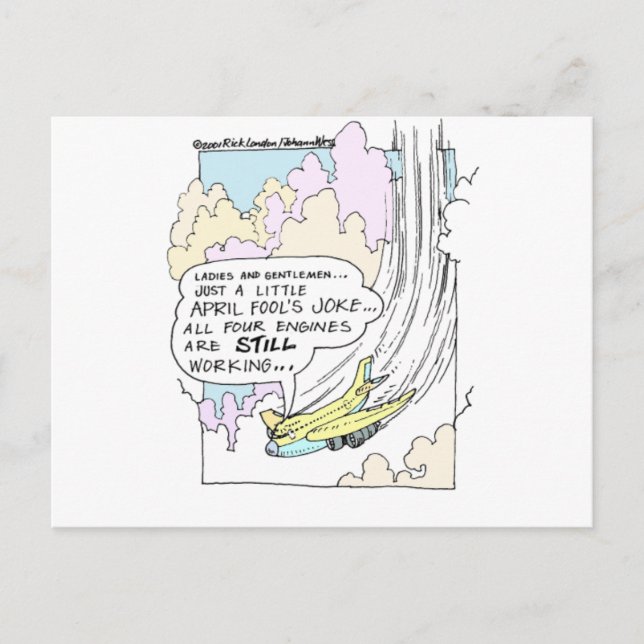 Carte Postale Pilote Avril Fools Dessin Drôle Drôle Cadeaux Et T (Devant)
