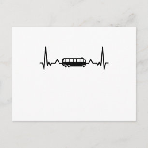Carte Postale Pilote de bus Hearolbus battements Cadeaux Schoolb