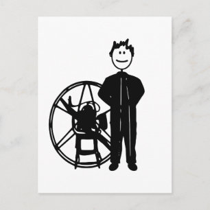 Carte Postale Pilote paramoteur