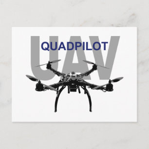 Carte Postale Pilote Quadcopter UAV Quadpilot