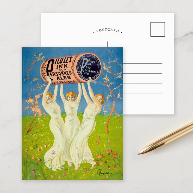 Carte Postale Pilules roses pour les gens pâles | Leonetto Cappi (Créateur téléchargé)