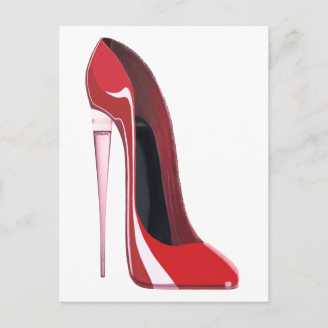 Carte Postale Piment rouge talon de champagne (Devant)