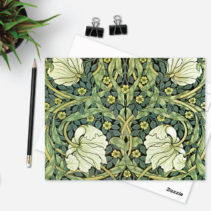 Carte Postale Pimpernel Poppies Floral Motif William Morris