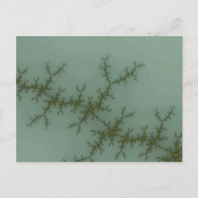 Carte Postale Pin à Neige - Art Fractal (Devant)