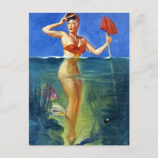 Carte Postale Pin-up plongée