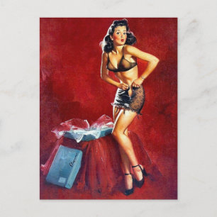 Carte Postale Pin-Up S'habiller