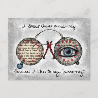 Carte postale Pince-Nez