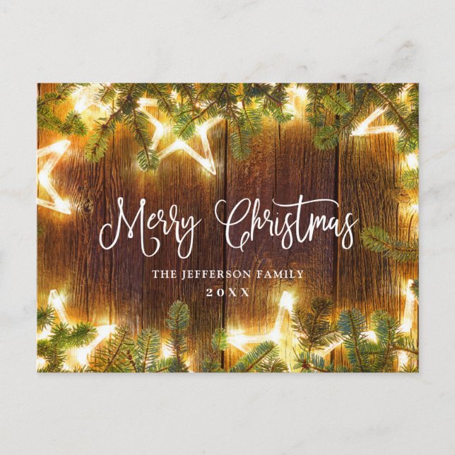 Carte Postale Pine Cones Noël Rustic Holiday Salutation (Devant)