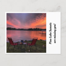 Carte postale Pine Lake Sunset