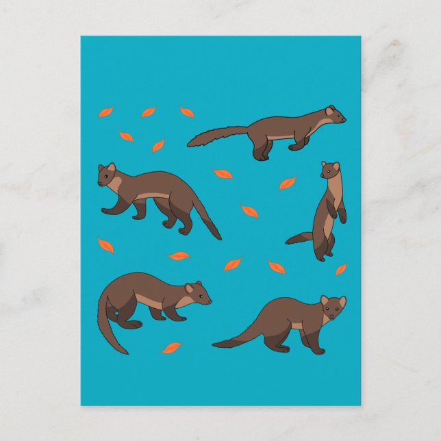Carte Postale Pine Martens (Devant)