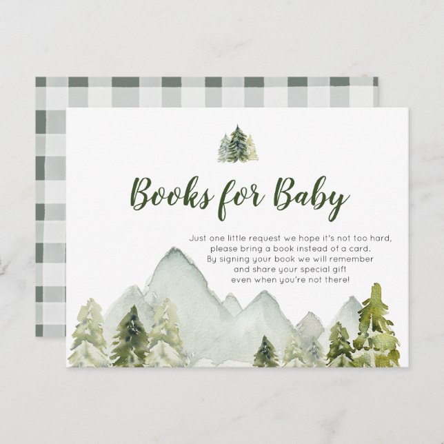 Carte Postale Pine Tree Rustic Adventure Livres pour Baby Postca (Devant / Derrière)