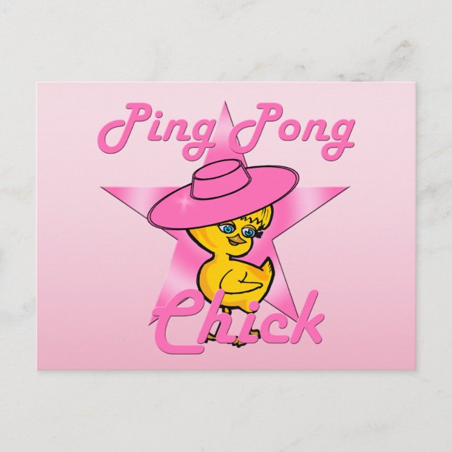 Carte Postale Ping Pong Chick #8 (Devant)