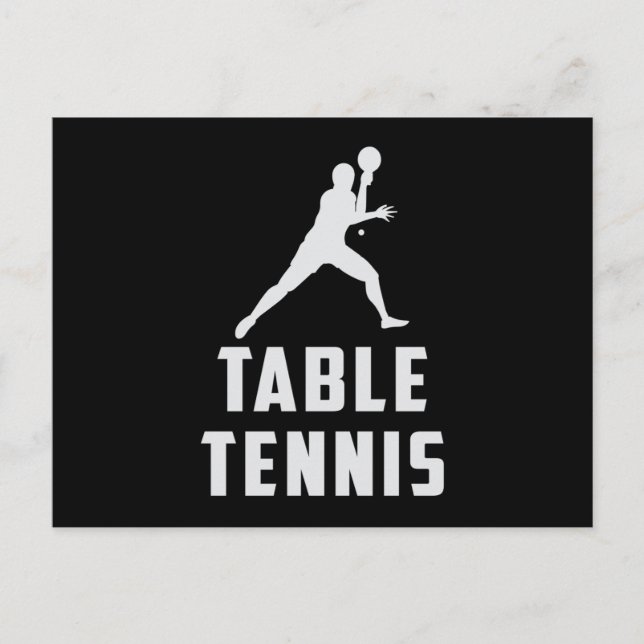 Carte Postale Ping Pong Table Tennis Paddle Joueur Drôle Cadeau (Devant)