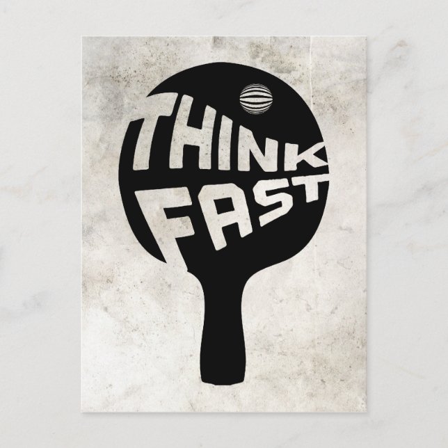 Carte Postale Ping pong Think (Devant)