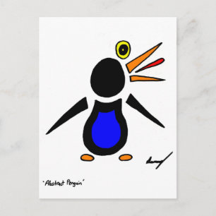 Carte postale Pingouin Abstraite