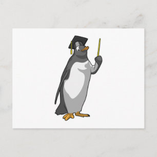Carte Postale Pingouin as Teacher with Pointer