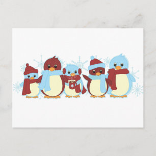 Carte Postale Pingouin autour