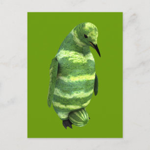 Carte Postale Pingouin de la Journée nationale de la pastèque