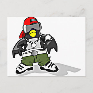 Carte Postale Pingouin funky
