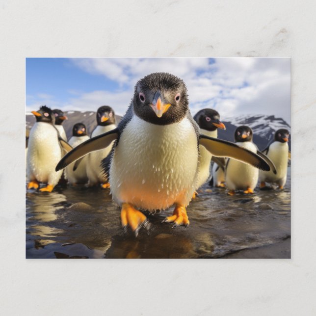 Carte Postale Pingouins cool (Devant)