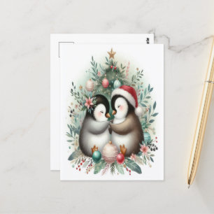Carte Postale Pingouins de Noël 4