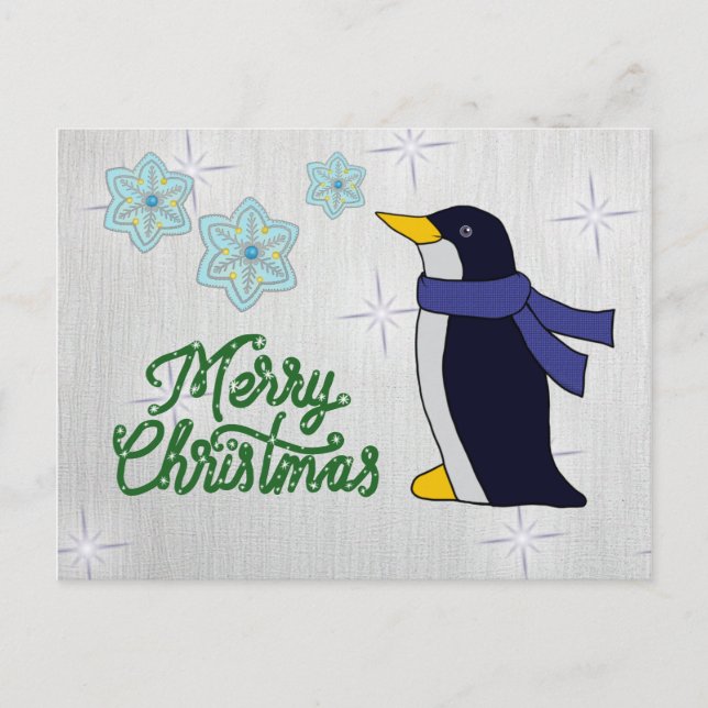 Carte Postale Pinguin mit Schal (Devant)