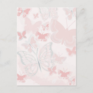 Carte Postale Pink Butterflies