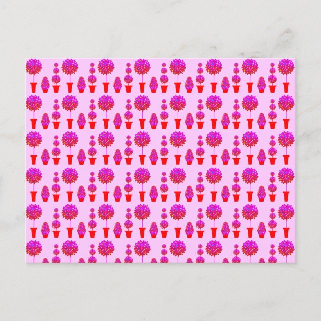 Carte Postale Pink Daisy Topiary (Devant)