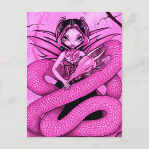 Carte postale "Pink Dragon Fairy"