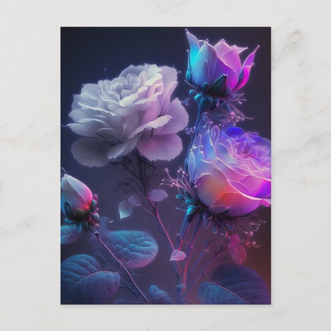 Carte Postale Pink Fuchsia Soft Focus Spectrum Roses (Devant)