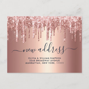 Carte Postale Pink Gold Driving Nouvelle adresse Moving Faire-pa